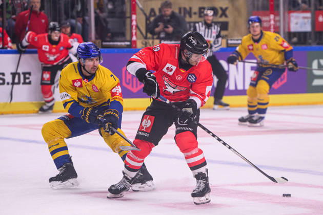 COLOGNE, GERMANY - 7 OCTOBER, 2026: - The Champions Hockey League match Koelner Haie vs. Herning Blue Fox at LANXESS arena. Copyright: xVitaliixKliuievx