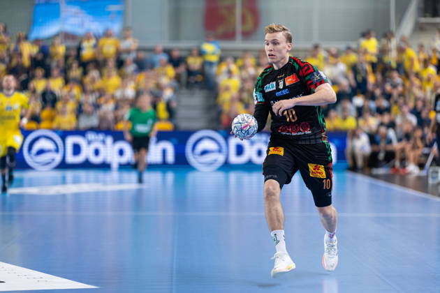 KIELCE, POLAND - OCTOBER 7: Gisli Thorgeir Kristjansson during the EHF Champions League Group F match between Industria Kielce nad SC Magdeburg at Hala Legionow on October 2, 2026 in Kielce, Poland --- Pilka reczna. EHF Liga Mistrzow. Industria Kielce - SC Magdeburg. (Photo by Igor Jakubowski Arena Akcji) NEWSPIX.PL --- newspix.pl