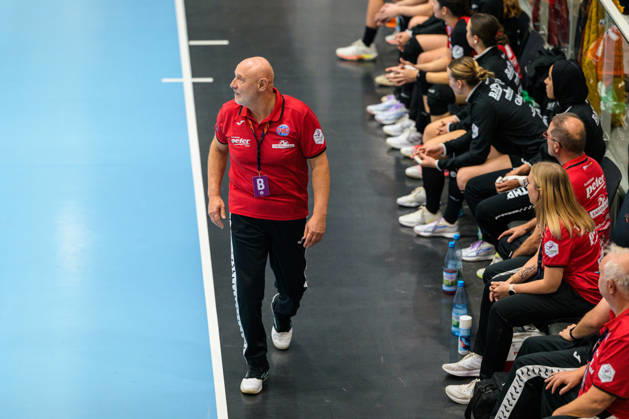 Herbert Mueller (Thueringer HC, Trainer) GER, Thueringer HC gegen HSG Blomberg-Lippe, Handball, Alsco Handball Bundesliga Frauen, Saison 2026 2027, 5. Spieltag, Sonntag, 19.30 Uhr, 07.10.2026 GER, Thueringer HC gegen HSG Blomberg-Lippe, Handball, Alsco Handball Bundesliga Frauen, Saison 2026 2027, 5. Spieltag, Sonntag, 19.30 Uhr, 07.10.2026 Bad Langensalza Copyright: xMartinxHerbstx