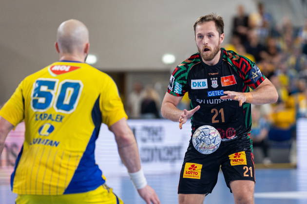KIELCE, POLAND - OCTOBER 7: Albin Lagergren during the EHF Champions League Group F match between Industria Kielce nad SC Magdeburg at Hala Legionow on October 2, 2026 in Kielce, Poland --- Pilka reczna. EHF Liga Mistrzow. Industria Kielce - SC Magdeburg. (Photo by Igor Jakubowski Arena Akcji) NEWSPIX.PL --- newspix.pl