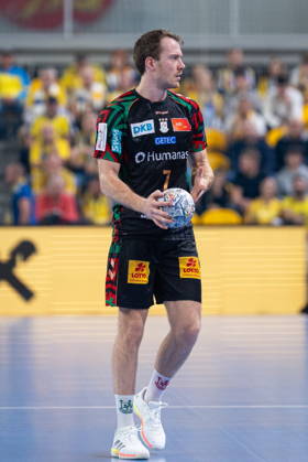 KIELCE, POLAND - OCTOBER 7: Felix Claar during the EHF Champions League Group F match between Industria Kielce nad SC Magdeburg at Hala Legionow on October 2, 2026 in Kielce, Poland --- Pilka reczna. EHF Liga Mistrzow. Industria Kielce - SC Magdeburg. (Photo by Igor Jakubowski Arena Akcji) NEWSPIX.PL --- newspix.pl
