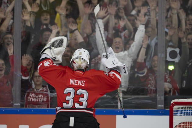 CHL; Kölner Haie - Herning Blue Fox; Köln, 07.10.2026 Nico Wiens (Kölner Haie, Torwart, 33); CHL; Kölner Haie - Herning Blue Fox am 07.10.2026 in der Lanxessarena in Köln (Deutschland). Copyright: xBEAUTIFULxSPORTS AndreasxDickx