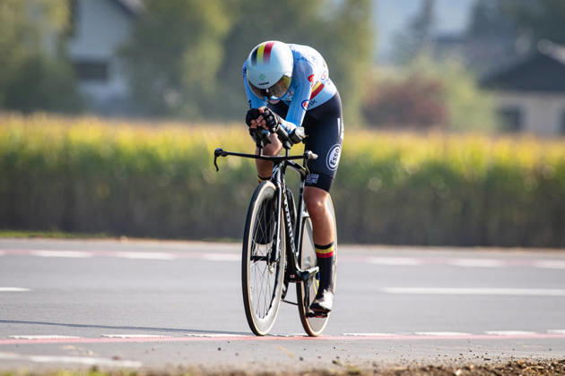 FIVE Laura: UEC Road cycling, Rad, Radsport, Strasse European Championships - Ljubljana 2026 FIVE Laura ( BEL ) Belgium Querformat - quer - horizontal - Landscape - Event Veranstaltung: UEC Road Cycling European Championships 2026 Ljubljana - Category Kategorie: Cycling - Road Cycling European Championships - Individual Time Trail Junior Women U19 - Location Ort: Europe Slovenia - Sencur - Å enÄur - Discipline: Individual Time Trail ( ITT ) - Distance: 22 km - Date Datum: 07.10.2026 Wednesday Day 5 -