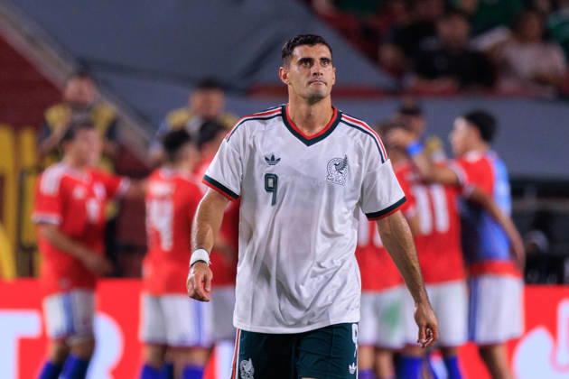 October 6, 2026, Los Angeles, California, USA: German Berterame 9 of Mexico reacts after a goal is scored by Maximiliano Gutierrez 9 of Chile during an International Friendly, Länderspiel, Nationalmannschaft match at Los Angeles Memorial Coliseum on Tuesday, October 6, 2026, in Los Angeles, California. Mexico loses to Chile, 0-2. JAVIER ROJAS PI Mexico Vs. Peru - ZUMAp124 20261006_zaa_p124_164 Copyright: xJavierxRojasx
