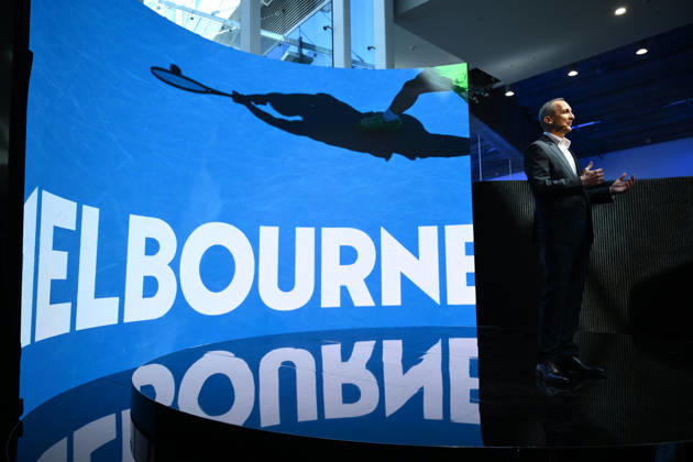 TENNIS AUSTRALIAN OPEN LAUNCH, Tennis Australia CEO Andrew Abdo speaks during the launch of the 2027 Australian Open tennis tournament, in Melbourne, Thursday, October 8, 2026. ( NO ARCHIVING MELBOURNE VICTORIA Australia Copyright: xJOELxCARRETTx 20261008112562268066