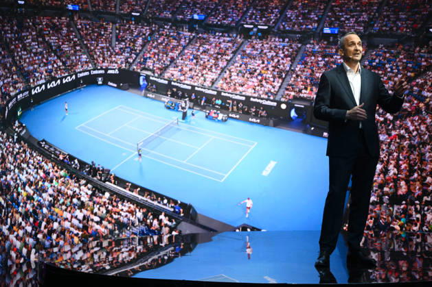 TENNIS AUSTRALIAN OPEN LAUNCH, Tennis Australia CEO Andrew Abdo speaks during the launch of the 2027 Australian Open tennis tournament, in Melbourne, Thursday, October 8, 2026. ( NO ARCHIVING MELBOURNE VICTORIA Australia Copyright: xJOELxCARRETTx 20261008171522085804