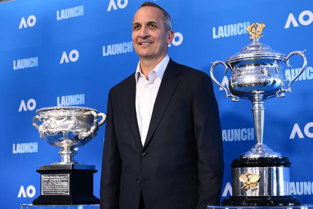 TENNIS AUSTRALIAN OPEN LAUNCH, Tennis Australia CEO Andrew Abdo poses for a photo during the launch of the 2027 Australian Open tennis tournament, in Melbourne, Thursday, October 8, 2026. ( NO ARCHIVING MELBOURNE VICTORIA Australia Copyright: xJOELxCARRETTx 20261008154701549939