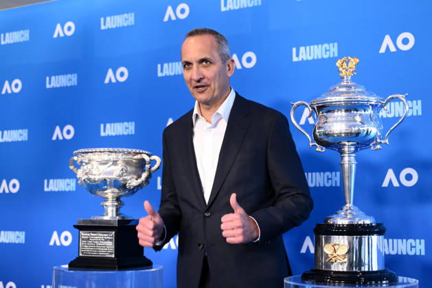 TENNIS AUSTRALIAN OPEN LAUNCH, Tennis Australia CEO Andrew Abdo poses for a photo during the launch of the 2027 Australian Open tennis tournament, in Melbourne, Thursday, October 8, 2026. ( NO ARCHIVING MELBOURNE VICTORIA Australia Copyright: xJOELxCARRETTx 20261008170235597817