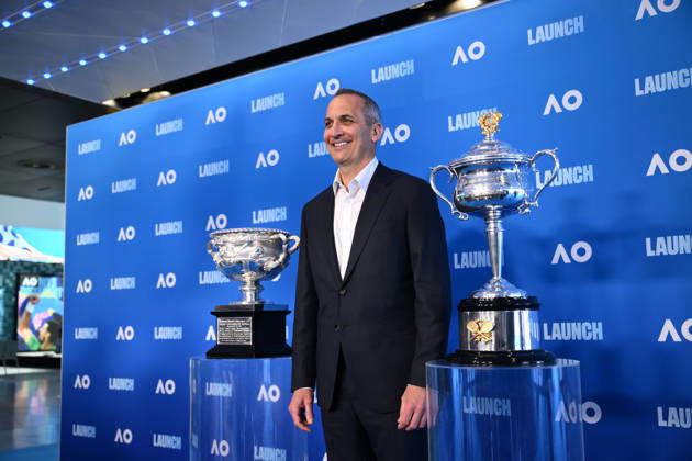 TENNIS AUSTRALIAN OPEN LAUNCH, Tennis Australia CEO Andrew Abdo poses for a photo during the launch of the 2027 Australian Open tennis tournament, in Melbourne, Thursday, October 8, 2026. ( NO ARCHIVING MELBOURNE VICTORIA Australia Copyright: xJOELxCARRETTx 20261008123121106362