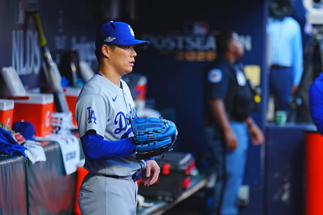 Yoshinobu Yamamoto,(Dodgers) Starting pitcher Yoshinobu Yamamoto Oct.6,2026 - Baseball : MLB, Baseball Herren, USA National League Division Series Atlanta Braves vs. Los Angeles Dodgers Venue: Truist Park (Cumberland, Georgia, USA) aflo_353997411 YujixArakawax