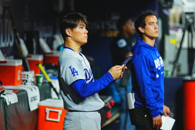 Yoshinobu Yamamoto,(Dodgers) Starting pitcher Yoshinobu Yamamoto Oct.6,2026 - Baseball : MLB, Baseball Herren, USA National League Division Series Atlanta Braves vs. Los Angeles Dodgers Venue: Truist Park (Cumberland, Georgia, USA) aflo_353997445 YujixArakawax