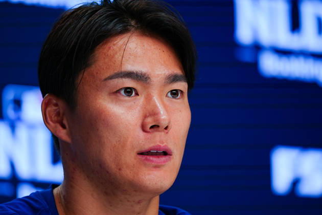 Yoshinobu Yamamoto,(Dodgers) Starting pitcher Yoshinobu Yamamoto Oct.6,2026 - Baseball : MLB, Baseball Herren, USA National League Division Series Atlanta Braves vs. Los Angeles Dodgers Venue: Truist Park (Cumberland, Georgia, USA) aflo_353997454 YujixArakawax