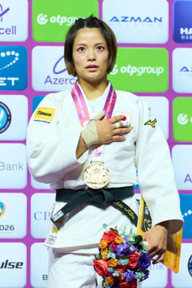 Uta Abe (JPN), OCTOBER 5, 2026 -Judo : World Judo Championships BAKU2026 Women s -52kgMedal Ceremony at National Gymnastics Arena in Baku, Azerbaijan. Noxthirdxpartyxsales aflo_354220601 KenxAsakurax