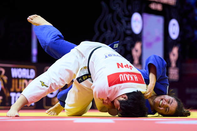 (L-R) Haruka Kaju (JPN), Primo Kerem (ISR), OCTOBER 7, 2026 - Judo : World Judo Championships BAKU2026 Women s -63kgFinal match at National Gymnastics Arena in Baku, Azerbaijan. Noxthirdxpartyxsales aflo_354070335 KenxAsakurax