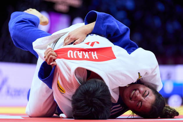 (L-R) Haruka Kaju (JPN), Primo Kerem (ISR), OCTOBER 7, 2026 - Judo : World Judo Championships BAKU2026 Women s -63kgFinal match at National Gymnastics Arena in Baku, Azerbaijan. Noxthirdxpartyxsales aflo_354070342 KenxAsakurax