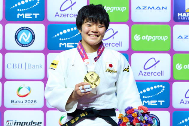 Haruka Kaju (JPN), OCTOBER 7, 2026 - Judo : World Judo Championships BAKU2026 Women s -63kgMedal Ceremony at National Gymnastics Arena in Baku, Azerbaijan. Noxthirdxpartyxsales aflo_354070391 KenxAsakurax
