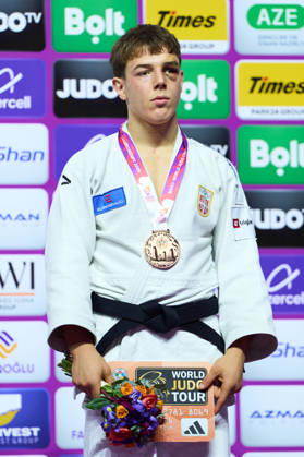 Simin Mihajlo (SRB), OCTOBER 7, 2026 - Judo : World Judo Championships BAKU2026 Mens -81kgMedal Ceremony at National Gymnastics Arena in Baku, Azerbaijan. Noxthirdxpartyxsales  aflo_354070410 KenxAsakurax