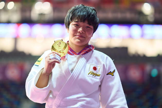 Haruka Kaju (JPN), OCTOBER 7, 2026 - Judo : World Judo Championships BAKU2026 Women s -63kgMedal Ceremony at National Gymnastics Arena in Baku, Azerbaijan. Noxthirdxpartyxsales aflo_354070424 KenxAsakurax