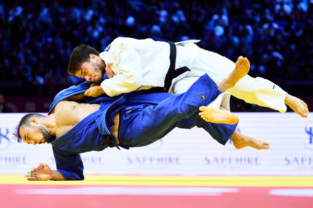 (L-R) Zhubanazar Abylaikhan (KAZ), Rajabli Omar (AZE), OCTOBER 7, 2026 - Judo : World Judo Championships BAKU2026 Mens -81kg 3rd place match at National Gymnastics Arena in Baku, Azerbaijan. Noxthirdxpartyxsales aflo_354113150 KenxAsakurax