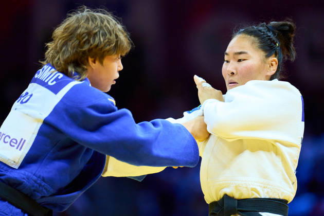Bold Gankhaich (MGL), OCTOBER 6, 2026 -Judo : World Judo Championships BAKU2026 Women s -63kg3rd Round match at National Gymnastics Arena in Baku, Azerbaijan. Noxthirdxpartyxsales aflo_354200438 KenxAsakurax