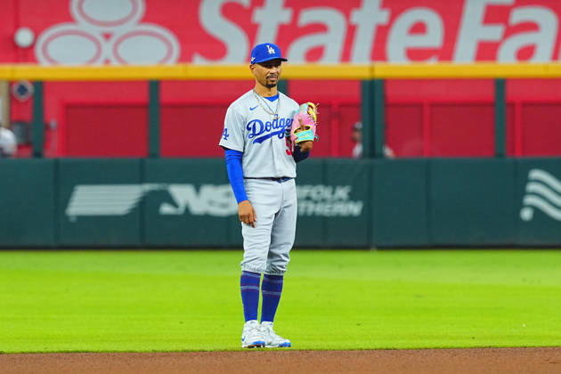 Markus Lynn Mookie Betts(Dodgers) Starting lineup Markus Lynn Mookie Betts Oct.7,2026 - Baseball : MLB, Baseball Herren, USA National League Division Series Atlanta Braves vs. Los Angeles Dodgers Venue: Truist Park (Cumberland, Georgia, USA) aflo_354249841 YujixArakawax