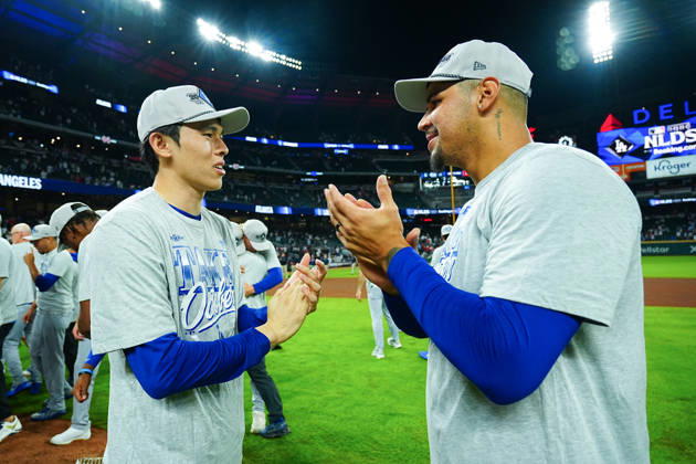 Roki Sasaki,(Dodgers) Substitute pitcher Roki Sasaki Oct.7,2026 - Baseball : MLB, Baseball Herren, USA National League Division Series Atlanta Braves vs. Los Angeles Dodgers Venue: Truist Park (Cumberland, Georgia, USA) aflo_354249865 YujixArakawax