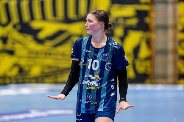 Dortmund, 07.10.2026, Handball, Damen, Alsco Handball Bundesliga Frauen, 5. Spieltag , BVB Borussia Dortmund - Buxtehuder SV Anika Hampel (Buxtehuder SV, 10) während des Spiels Dortmund Sporthalle Wellinghofen NRW Germany