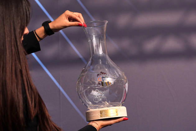 The trophy before the 110th edition of the Gran Piemonte 2026 a 185 km one day race from Asti to Bra on October 08, 2026, Italy. Copyright: xMarcoxAlpozzi LaPressex