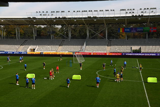 Women s National Soccer Team Prepares for World Cup Qualifier Bucharest, Romania, October 8, 2026 The national team trains at Stadionul Arcul de Triumf ahead of the World Cup qualifier against Romania. Photo: Nikola Krstic, NTB Romania, Bucharest. EDITORIAL USE ONLY. RESTRICTED USE FOR BETTING COMPANIES. Copyright: xNikolaxKrsticx xNTBx