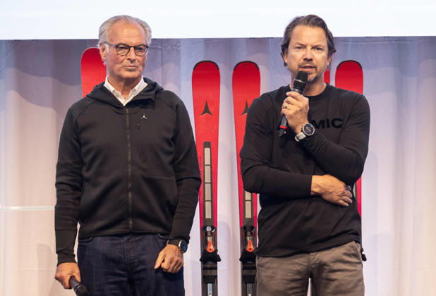 ALPINE SKIING - Atomic Media Day 2026 ALTENMARKT,AUSTRIA,08.OCT.26 - ALPINE SKIING - Atomic Media Day. Image shows CEO Wolfgang Mayrhofer and race director Christian Hoeflehner (Atomic). GEPAxpictures xHaraldxSteiner
