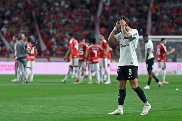RECORD DATE NOT STATED 7th October 2026; Beira-Rio Stadium, Porto Alegre, Brazil; Brazilian Serie A Football, Internacional versus Corinthians; Yuri Alberto of Corinthians shows dejection after the teams 2-1 defeat after the match MaxxPeixoto DiaEsportivo