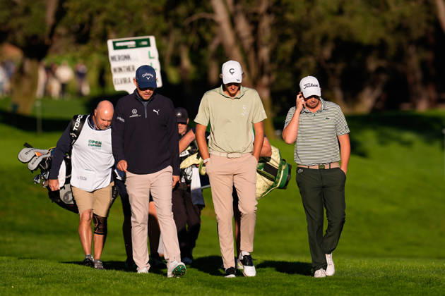 October 8, 2026, Madrid, Madrid, Spain: Jeff Winther of Denmark, Adrian Meronk of Poland and Manuel Elvira of Spain during the Open de Espao±a 2026 presented by Madrid, R1, golf tournament of DP World Tour at Club de Campo Villa de Madrid on October 08, 2026, in Madrid, Spain. Open De Espao±A Presented By Madrid R1 - DP World Tour 2026 - ZUMAa181 20261008_zaa_a181_028 Copyright: xDennisxAgyemanx