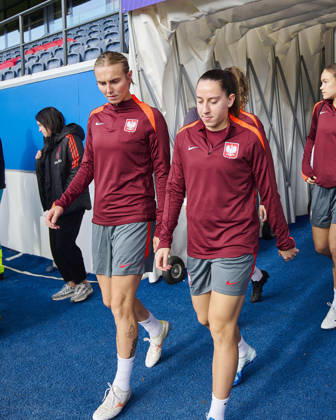08.10.2026 LEUVEN , PILKA NOZNA KOBIET ( WOMEN S FOOTBALL) TRENING OFICJALNY PRZED POLFINALEM BARAZY MISTRZOSTW SWIATA 2027 TRENING NZ. OLIWIA WOS, WIKTORIA ZIENIEWICZ FOTO RADOSLAW JOZWIAK CYFRASPORT NEWSPIX.PL --- Newspix.pl RA2_6007