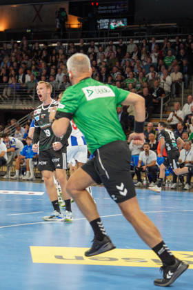 Im Bild: Mathias Gidsel (Fuechse Berlin, 19), , Tor, Treffer, Jubel, Torjubel, Freude, Begeisterung, feiert, jubelt 08.10.2026, Fuechse Berlin - FC Porto, EHF Handball Champions League, Saison 2026 27, Max-Schmeling-Halle Copyright: HMBxMedia xPascalxSpanehl