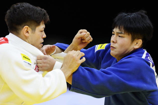 AZERBAIJAN, BAKU - OCTOBER 8, 2026: Sanshiro Murao (L) of Japan and Goki Tajima of Japan compete in their -90 kg bout as part of the 2026 World Judo Championships at the National Gymnastics Arena 2026 World Judo Championships In Baku - ZUMAt113 20261008_zaa_t113_637 Copyright: xMikhailxSinitsynx