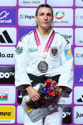 Polleres Michaela (AUT), OCTOBER 8, 2026 -Judo : World Judo Championships BAKU2026 Women s -70kgMedal Ceremony at National Gymnastics Arena in Baku, Azerbaijan. aflo_354330811 KenxAsakurax