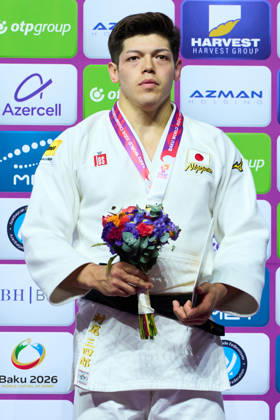 Sanshiro Murao (JPN), OCTOBER 8, 2026 -Judo : World Judo Championships BAKU2026 Mens -90kgMedal Ceremony at National Gymnastics Arena in Baku, Azerbaijan. aflo_354330839 KenxAsakurax