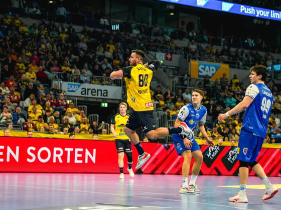 08.10.2026, xwppx, Handball Opel HBL, Rhein-Neckar Loewen - ThSV Eisenach v.l. Jannik Kohlbacher (Rhein-Neckar Löwen)