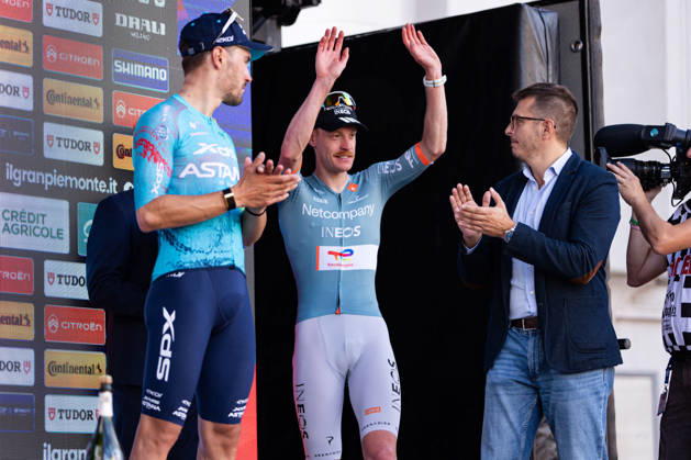 110th Gran Piemonte - Finish Dorian Godon of Netcompany Ineos wins the 110th Gran Piemonte, a 181km stage from Asti to Bra, in Italy, on October 8, 2026. Bra Italy Copyright: xTommasoxBerardix originalFilename:berardi-110thgra261008_npsX9
