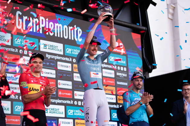 110th Gran Piemonte - Finish Dorian Godon of Netcompany Ineos wins the 110th Gran Piemonte, a 181km stage from Asti to Bra, in Italy, on October 8, 2026. Bra Italy Copyright: xTommasoxBerardix originalFilename:berardi-110thgra261008_npW5G