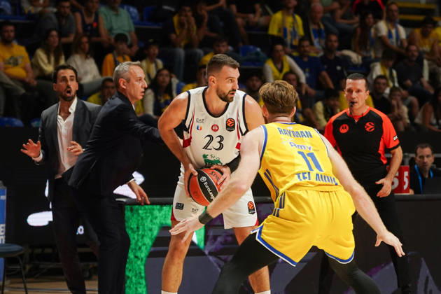 October 8, 2026, Belgrade, Central Serbia, Serbia: 2026108, Belgrade, Serbia - Maccabi Rapyd Tel Aviv and Armani Olimpia Milan play a EuroLeague basketball game at the Aleksandar Nikolic Hall. GUDURIC MARKO in action. Belgrade Serbia - ZUMAd223 20261008_zip_d223_021 Copyright: xMarkoxDimicx