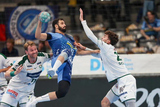 Mohamed Darmoul (TVB Stuttgart, 70) GER, TVB Stuttgart vs. HSG Wetzlar, Handball, Opel Handball-Bundesliga, 8. Spieltag, Spielzeit 2026 2027, 08.10.2026 GER, TVB Stuttgart vs. HSG Wetzlar, Handball, Opel Handball-Bundesliga, 8. Spieltag, Spielzeit 2026 2027, 08.10.2026 Stuttgart Copyright: xEibner-Pressefoto SoerenxHerwegx EP_SHG