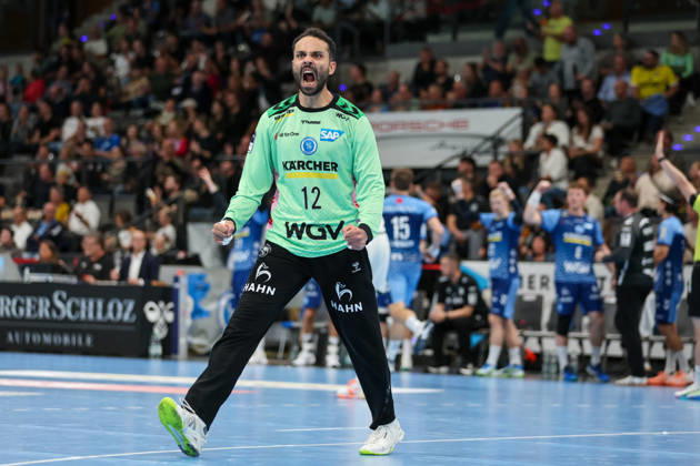 Mohamed El Tayar (TVB Stuttgart, 12) freut sich GER, TVB Stuttgart vs. HSG Wetzlar, Handball, Opel Handball-Bundesliga, 8. Spieltag, Spielzeit 2026 2027, 08.10.2026 GER, TVB Stuttgart vs. HSG Wetzlar, Handball, Opel Handball-Bundesliga, 8. Spieltag, Spielzeit 2026 2027, 08.10.2026 Stuttgart Copyright: xEibner-Pressefoto SoerenxHerwegx EP_SHG