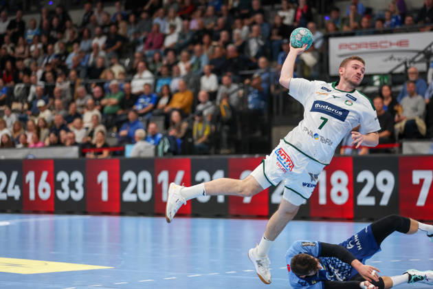 Dominik Mappes (HSG Wetzlar, 7) GER, TVB Stuttgart vs. HSG Wetzlar, Handball, Opel Handball-Bundesliga, 8. Spieltag, Spielzeit 2026 2027, 08.10.2026 GER, TVB Stuttgart vs. HSG Wetzlar, Handball, Opel Handball-Bundesliga, 8. Spieltag, Spielzeit 2026 2027, 08.10.2026 Stuttgart Copyright: xEibner-Pressefoto SoerenxHerwegx EP_SHG