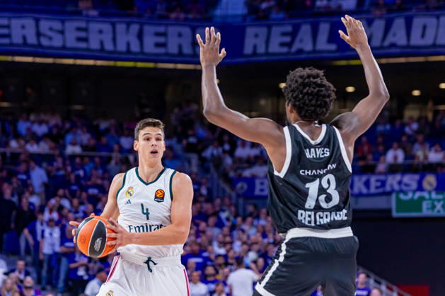ESP: Euroleague Real Madrid v Partizan Belgrade Jaime Pradilla of Real Madrid during the Euroleague match between Real Madrid and Partizan Mozzart Bet Belgrade played at Movistar Arena Stadium on October 8 2026 in Madrid Spain Madrid Spain Basketball Copyright: xAlbaxPachecox xAgenciaxLOFx