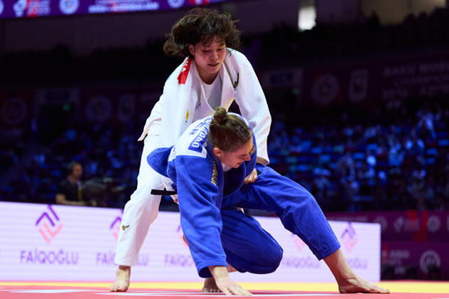 (L-R) Shiho Tanaka (JPN), Scoccimarro Giovanna (GER), OCTOBER 8, 2026 -Judo : World Judo Championships BAKU2026 Women s -70kg3rd Round match at National Gymnastics Arena in Baku, Azerbaijan. aflo_354386753 KenxAsakurax