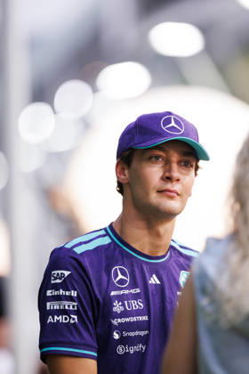 October 8, 2026, Singapore, Singapore: George Russell of Great Britain and the Mercedes-AMG PETRONAS Formula One Team in the paddock ahead of the F1 Grand Prix of Singapore at the Marina Bay Street Circuit. Formula 1, Singapore Grand Prix 2026, Media Day - 08 Oct 2026 - ZUMAs197 20261008_aaa_s197_172 Copyright: xGeorgexHitchensx