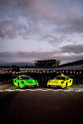 DTM, 15. + 16. Rennen Hockenheim 2026: 90 Porsche 911 GT3 R (992), Manthey: Ricardo Feller; 91 Porsche 911 GT3 R (992), Manthey: Thomas Preining - picture by Gruppe C Photography Copyright: xGruppexCxPhotographyx