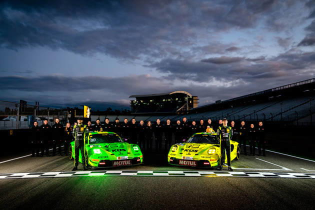 DTM, 15. + 16. Rennen Hockenheim 2026: 90 Porsche 911 GT3 R (992), Manthey: Ricardo Feller; 91 Porsche 911 GT3 R (992), Manthey: Thomas Preining - picture by Gruppe C Photography Copyright: xGruppexCxPhotographyx