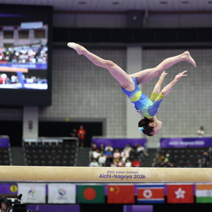 Asian Games 2026 Aichi-Nagoya, Japan Japanese artistic gymnast Mana Okamura representing Japan at the 2026 Asian Games in Aichi-Nagoya in action during Women s Artistic Gymnastics Team Final at the 20th Asian Games Aichi-Nagoya 2026 on September 23, 2026. Aichi, Nagoya Nagoya General Gymnasysm, Rainbow Hall. Japan Copyright: xSeshadrixSukumarx